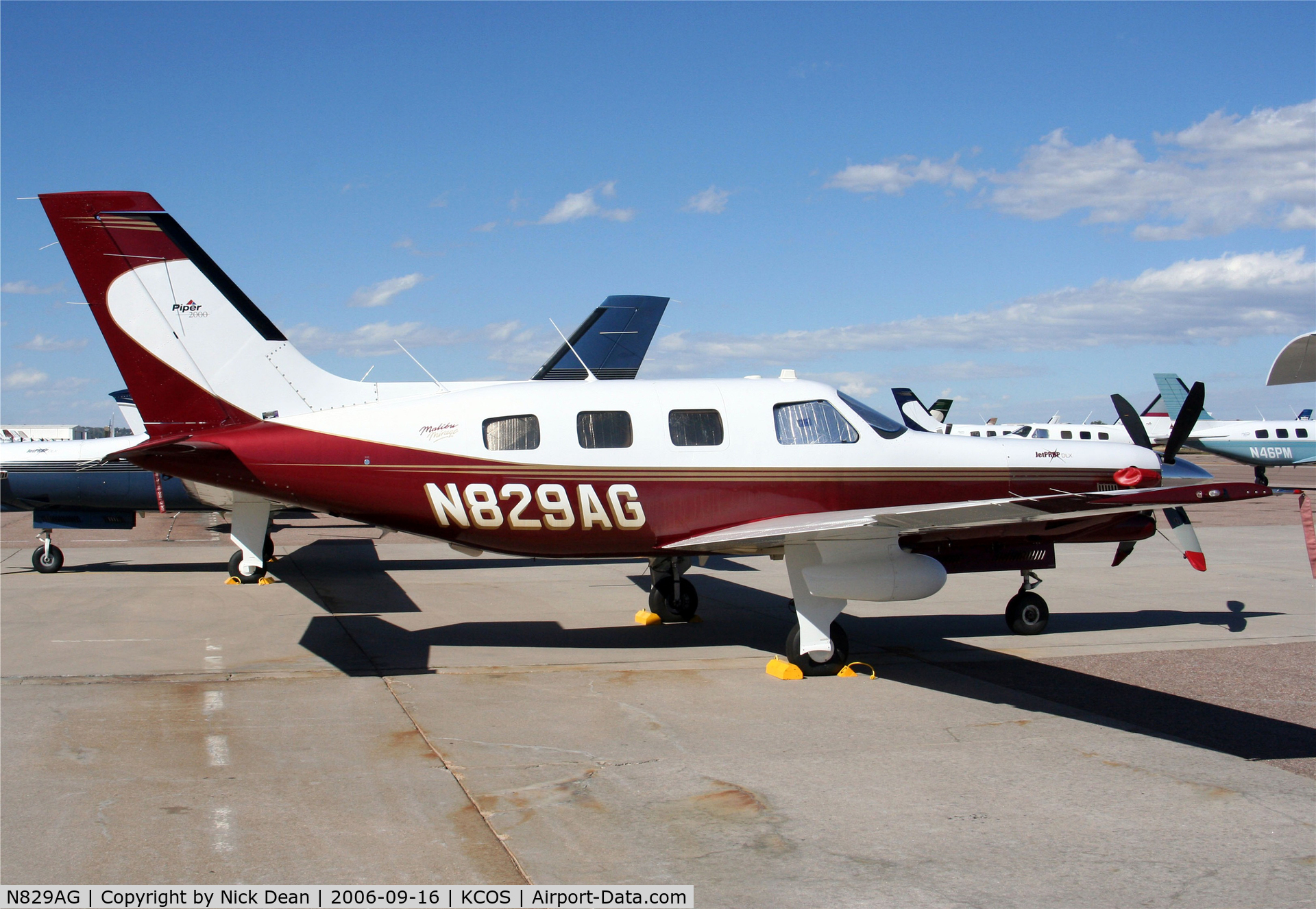 N829AG, 2000 Piper PA-46-350P Malibu Mirage C/N 4636265, KCOS