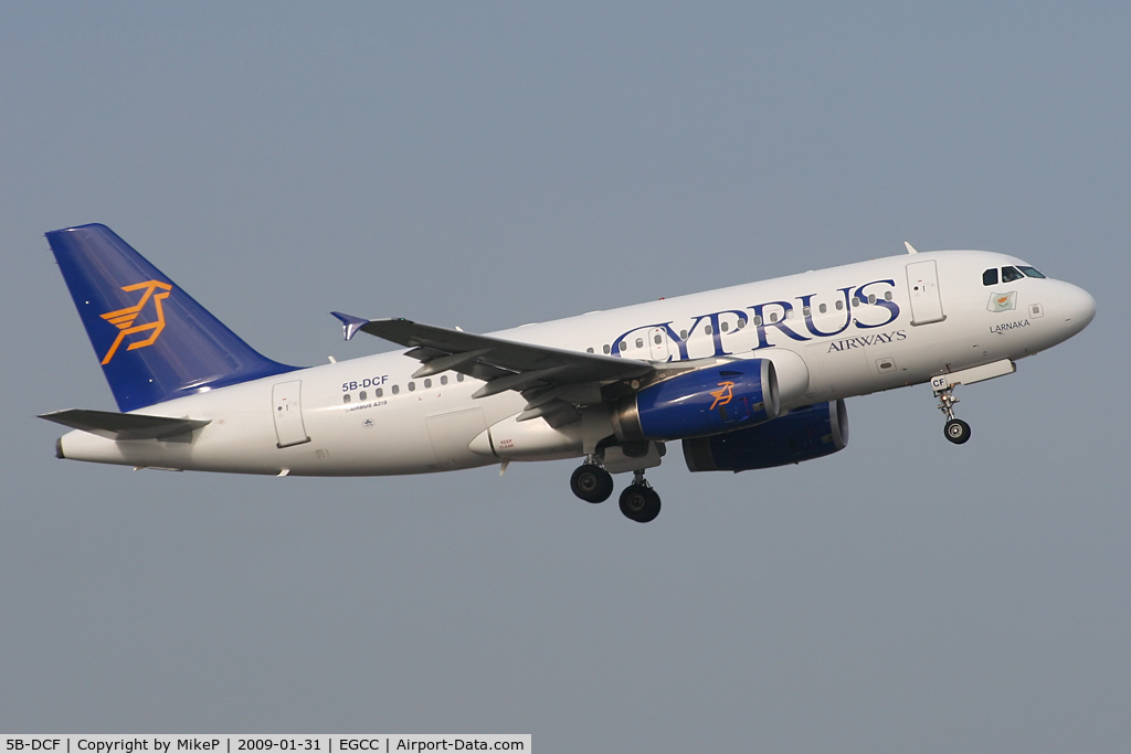 5B-DCF, 2006 Airbus A319-132 C/N 2718, The latest member of the Cyprus Airways fleet.