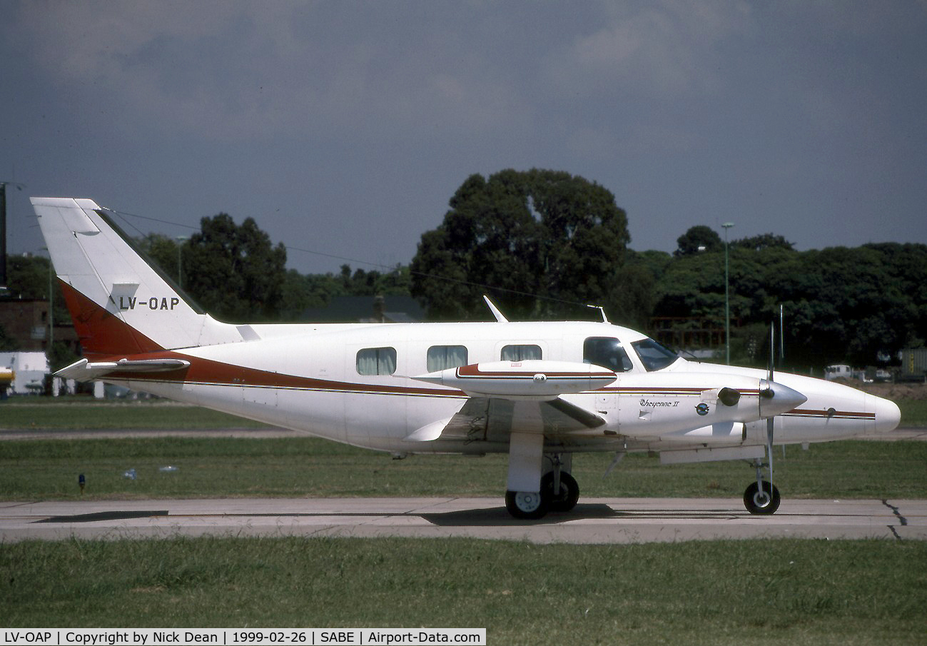 LV-OAP, 1979 Piper PA-31T-620 Cheyenne II C/N 31T-7920065, SABE