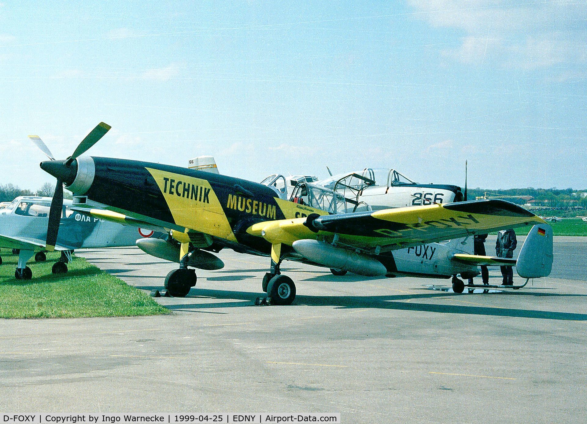 D-FOXY, F+W C-3605 Schlepp C/N 315, Eidgenössisches Flugzeugwerk (F+W) Emmen C-3605 Schlepp at the Aero 1999, Friedrichshafen