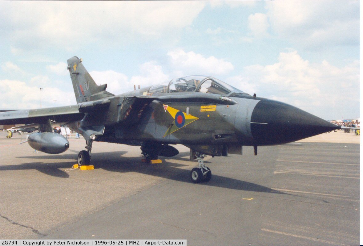 ZG794, 1992 Panavia Tornado GR.1 C/N 916/BS192/3457, Tornado GR.1 of 31 Squadron in the static park of the 1996 Mildenhall Air Fete.