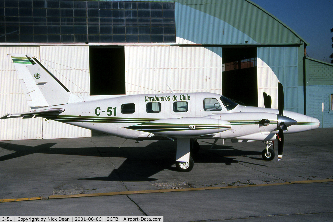 C-51, 1980 Piper PA-31T-620 Cheyenne II C/N 31T-8020090, SCTB