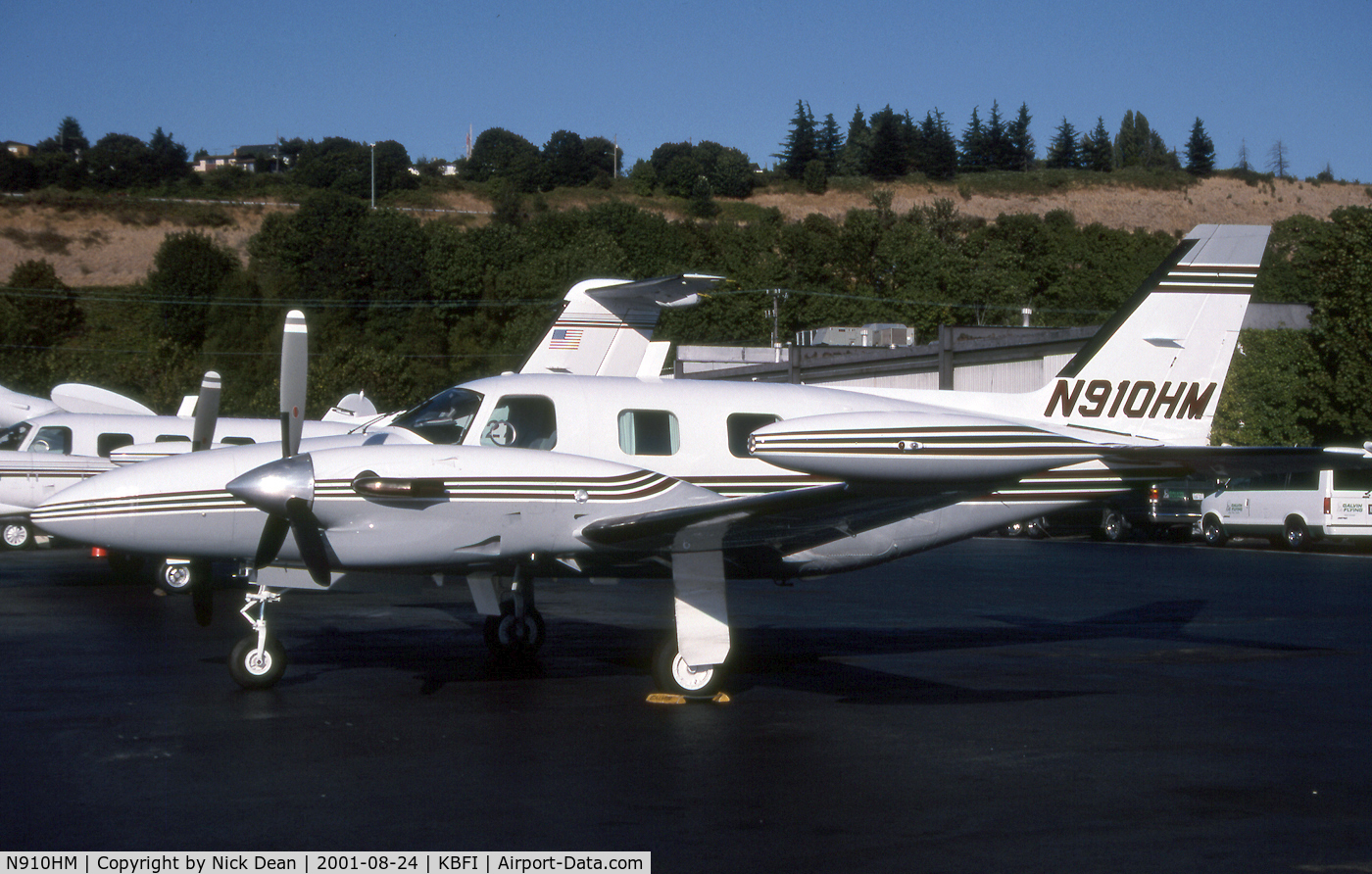 N910HM, 1983 Piper PA-31T1-500 Cheyenne IA C/N 31T-8304002, KBFI