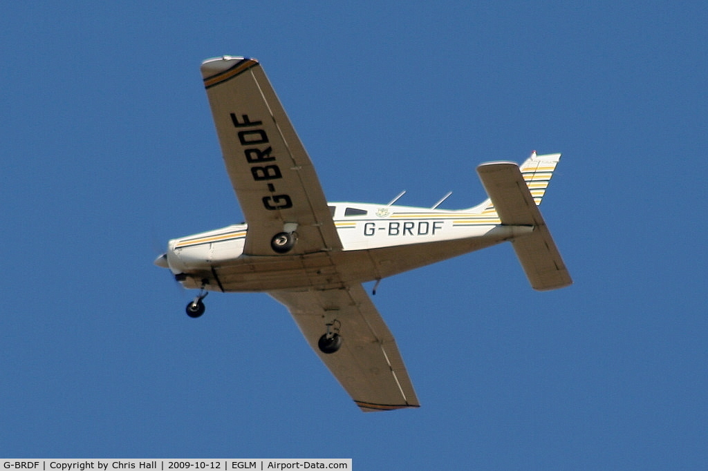 G-BRDF, 1977 Piper PA-28-161 Cherokee Warrior II C/N 28-7716085, in the circuit above White Waltham