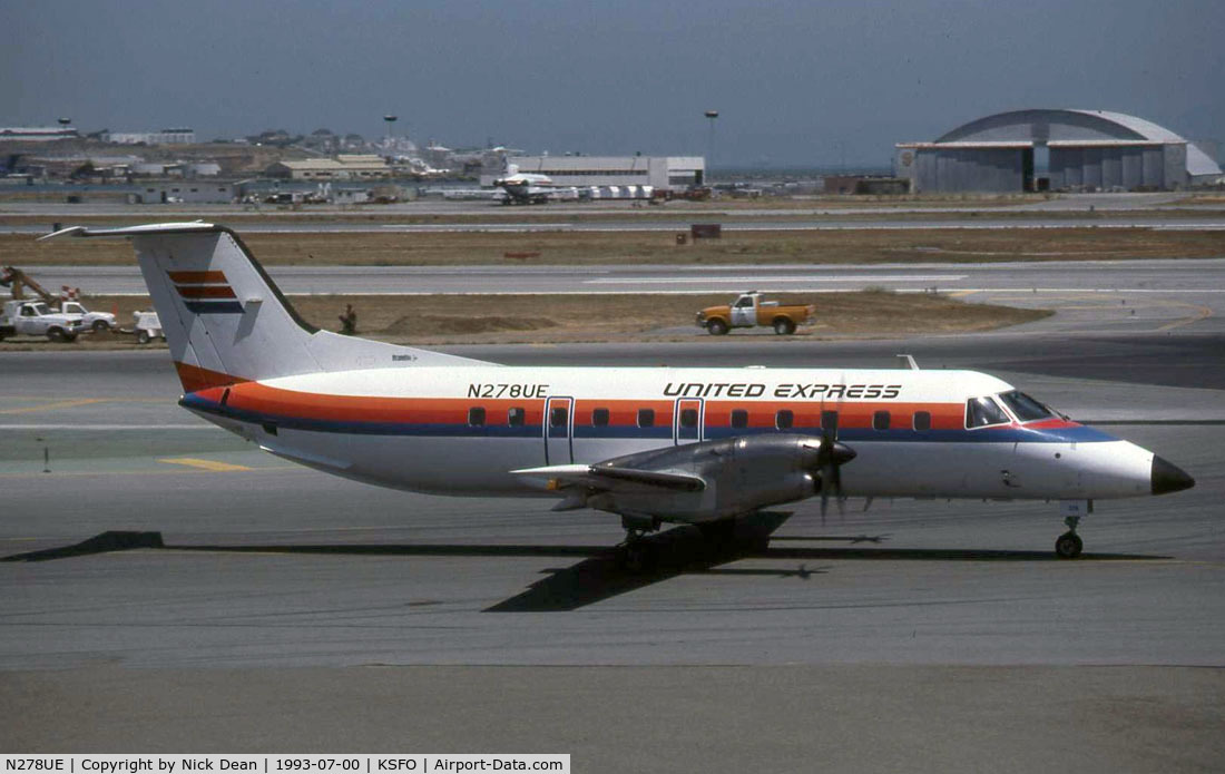 N278UE, 1988 Embraer EMB-120RT Brasilia C/N 120083, KSFO