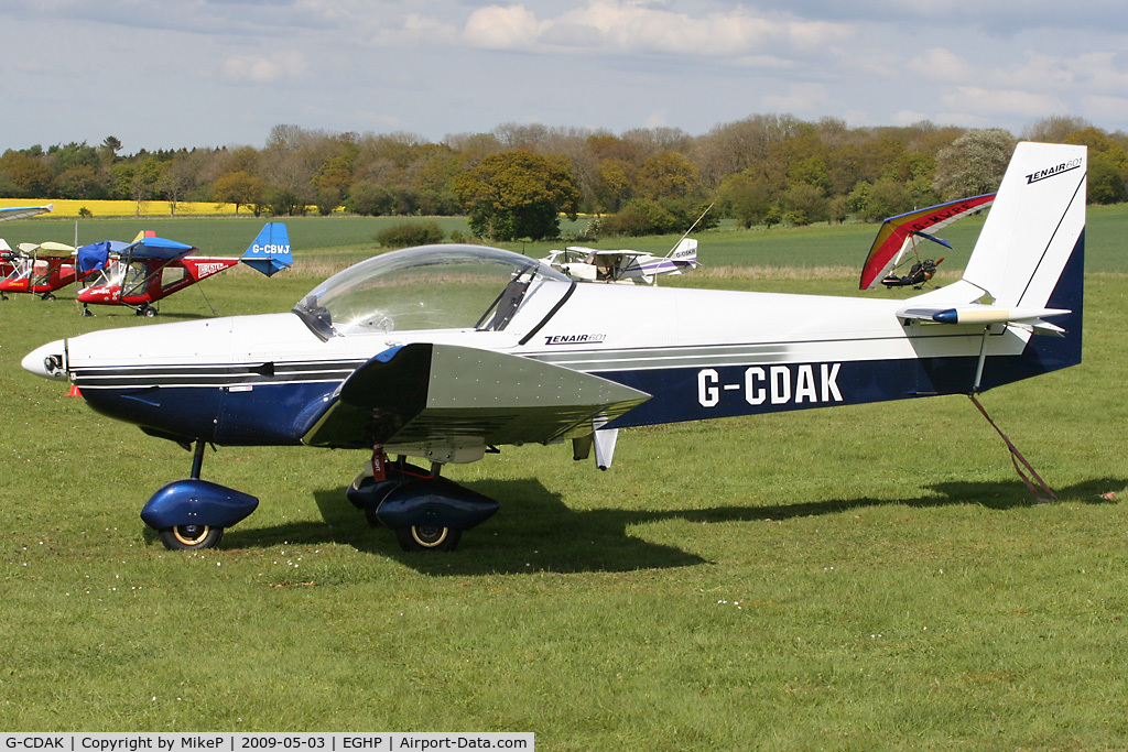 G-CDAK, 2004 Zenair CH-601UL Zodiac C/N PFA 162A-14210, Pictured during the 2009 Microlight Trade Fair.