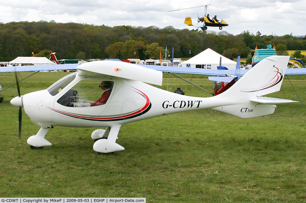 G-CDWT, 2006 Flight Design CTSW C/N 8162, Pictured during the 2009 Microlight Trade Fair.