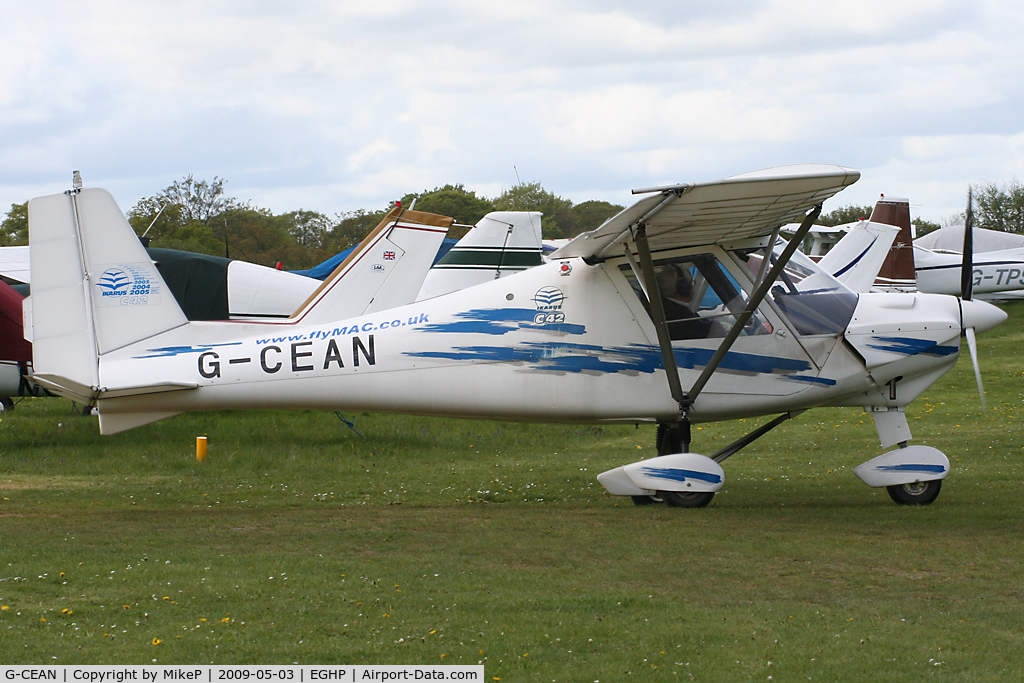G-CEAN, 2006 Comco Ikarus C42 FB80 C/N 0606-6825, Pictured during the 2009 Microlight Trade Fair.