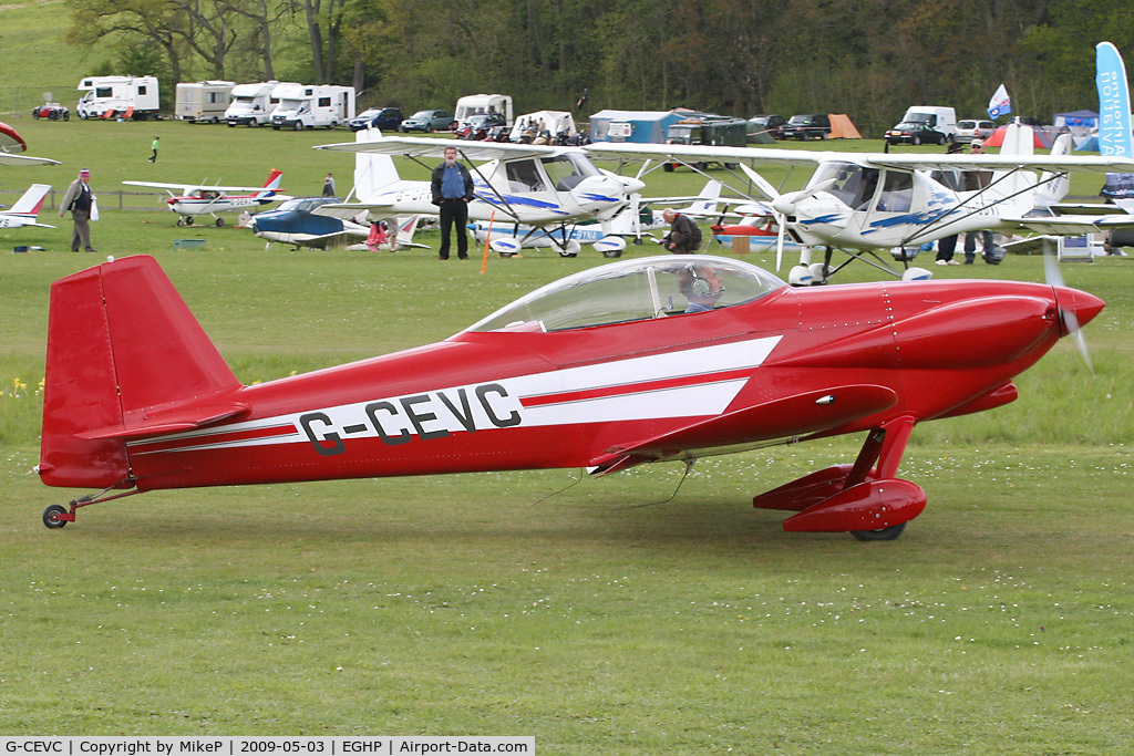 G-CEVC, 2007 Vans RV-4 C/N 2726, Pictured during the 2009 Microlight Trade Fair.