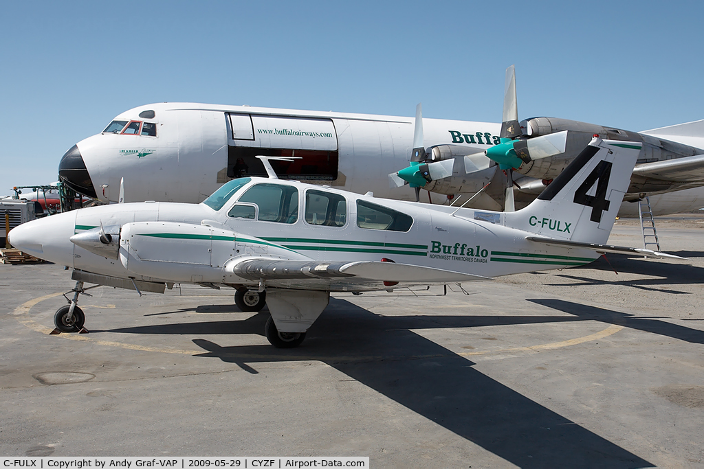 C-FULX, 1966 Beech C55 Baron (95-C55) C/N TE-147, Buffalo Airways Beech 95