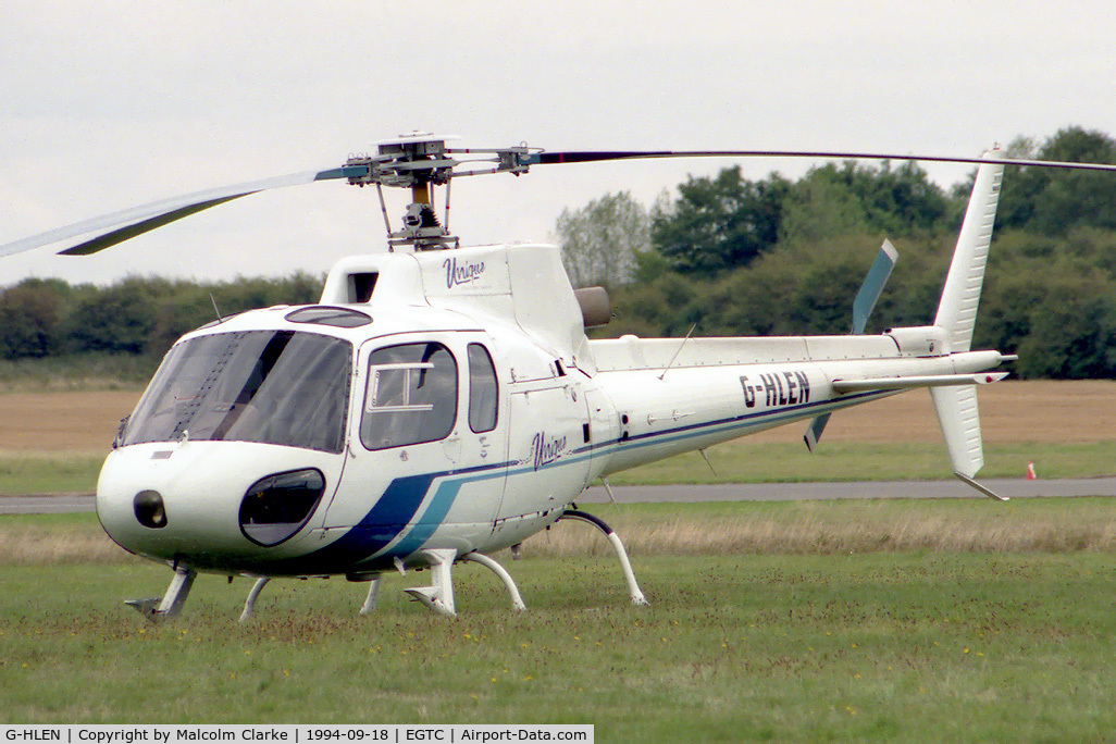 G-HLEN, 1985 Aerospatiale AS-350B Ecureuil C/N 1836, Aerospatiale AS350B owned by Noel Edmonds with a registration for his then wife Helen.