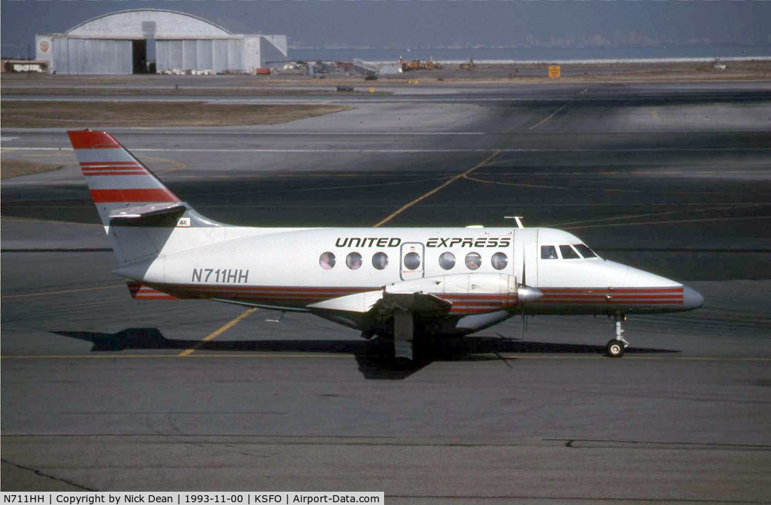 N711HH, 1987 British Aerospace BAe-3101 Jetstream 31 C/N 754, KSFO