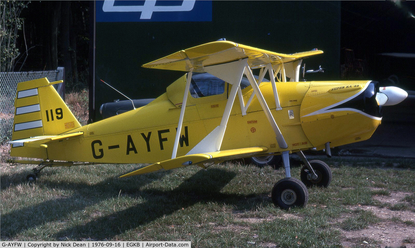 G-AYFW, 1970 Andreasson BA-4B C/N PFA 1360, EGKB