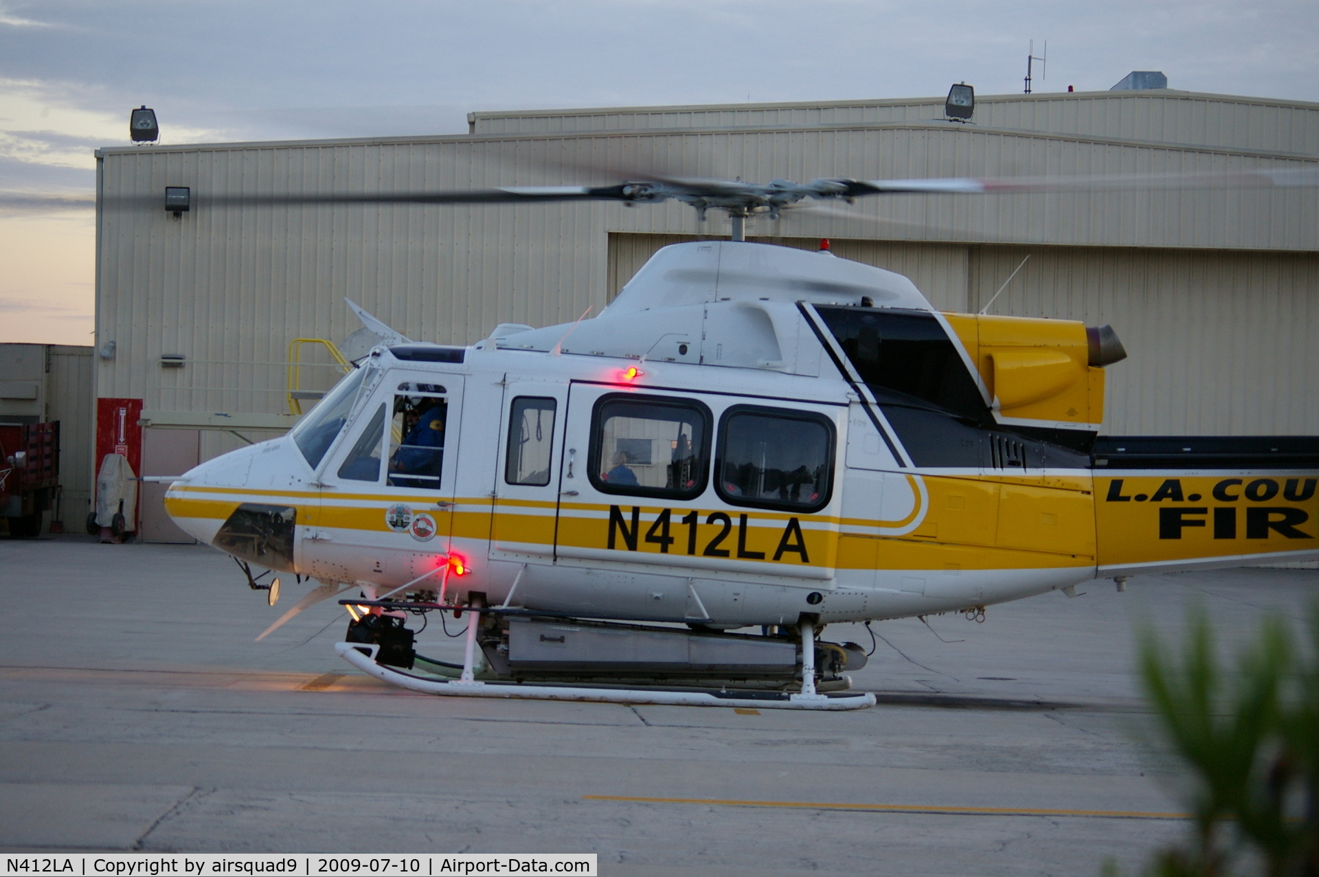 N412LA, 2005 Bell 412EP C/N 36392, Copter 11 landing Barton for the night