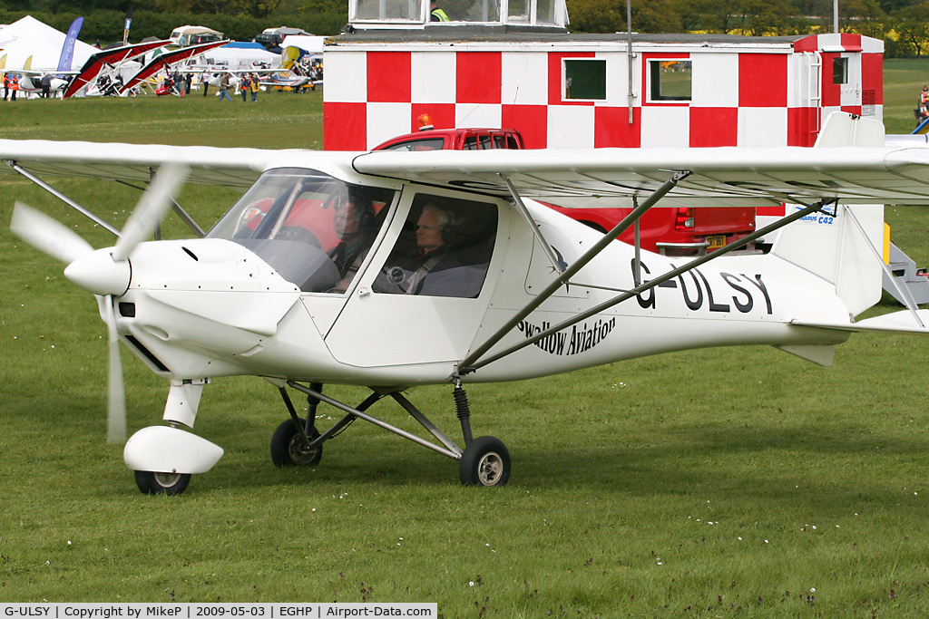 G-ULSY, 2004 Comco Ikarus C42 FB80 C/N 0405-6603, Pictured during the 2009 Microlight Trade Fair.
