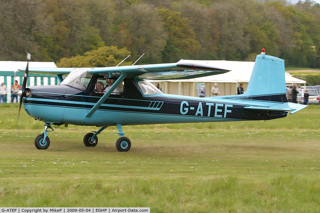G-ATEF, 1965 Cessna 150E C/N 150-61378, Pictured during the 2009 Popham AeroJumble event.