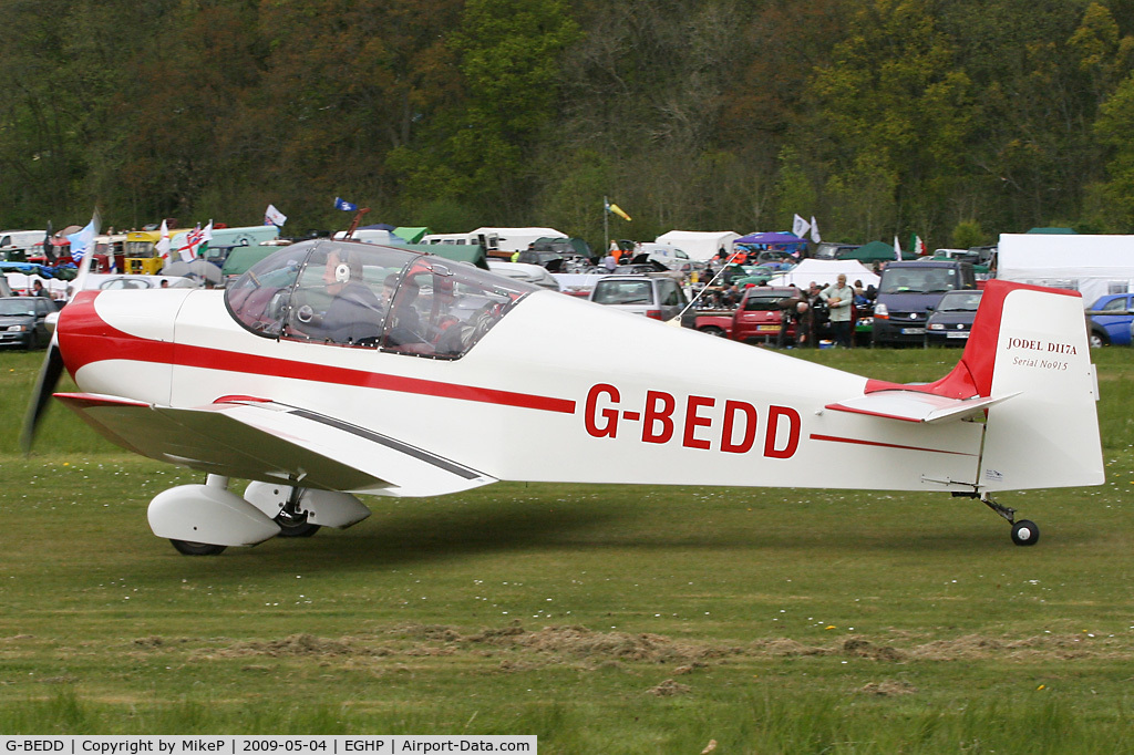 G-BEDD, 1958 Jodel D-117A C/N 915, Pictured during the 2009 Popham AeroJumble event.