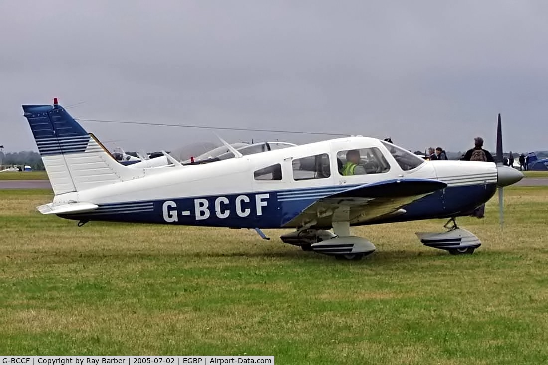 G-BCCF, 1973 Piper PA-28-180 Cherokee Archer C/N 28-7405069, Piper PA-28-180 Cherokee [28-7405069] Kemble~G 02/07/2005. PFA Fly In 2005 Kemble UK.