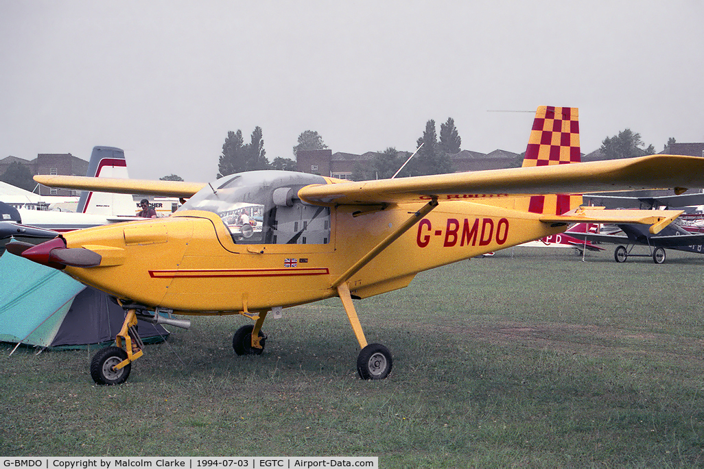 G-BMDO, 1988 AVR Super 2 C/N PFA 152-11127, Hornet Aviation ARV1 SUPER 2. Now G-YARV. Seen at the 1994 PFA Rally at Cranfield Airfield, Beds, UK.