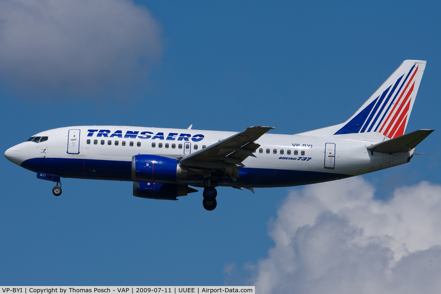 VP-BYI, 1998 Boeing 737-524 C/N 28921, Transaero Airlines