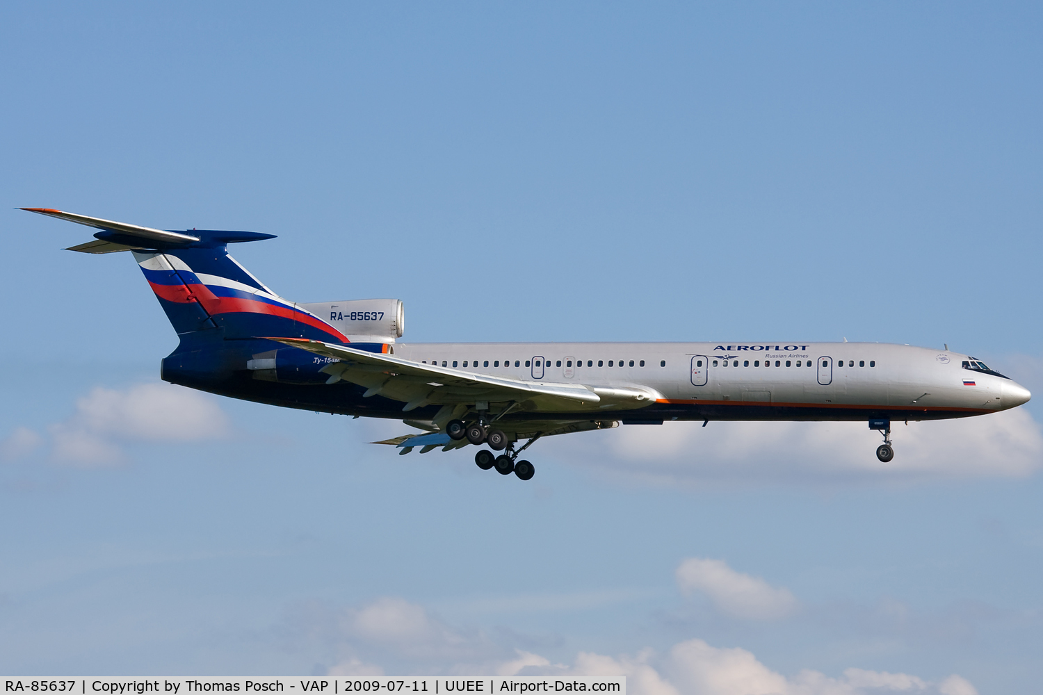 RA-85637, 1987 Tupolev Tu-154M C/N 87A767, Aeroflot - Russian International Airlines