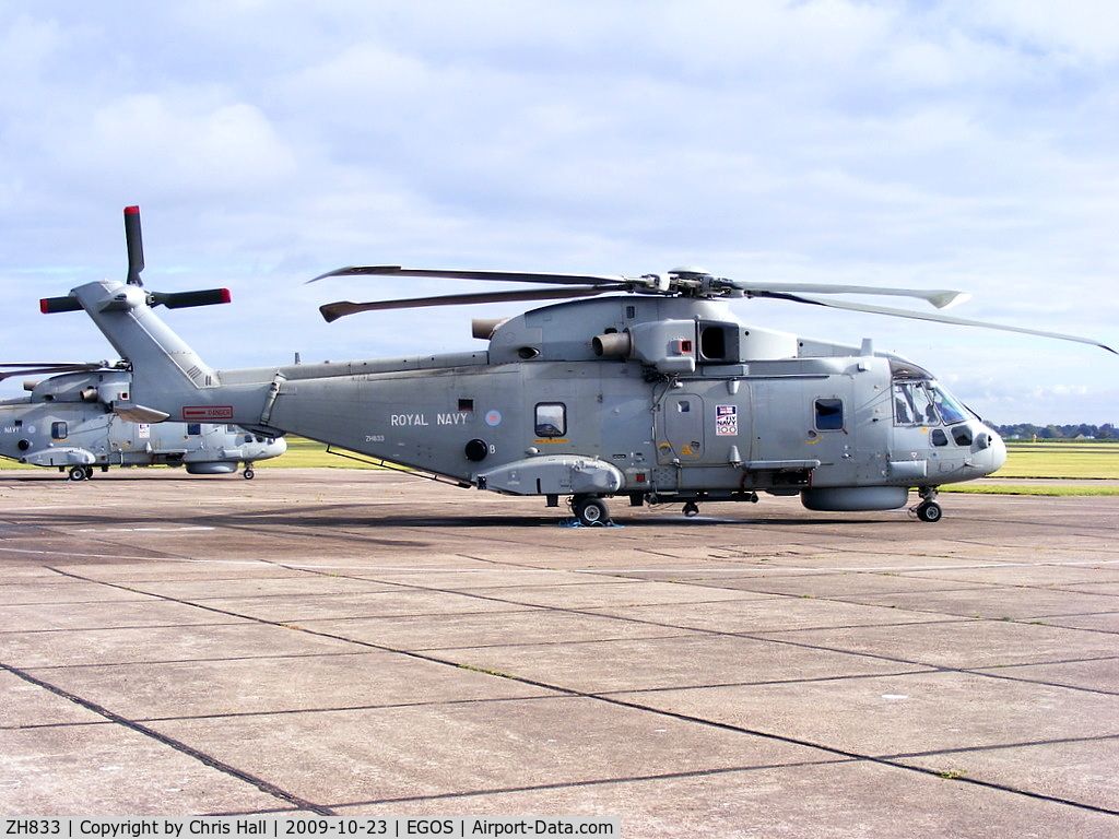 ZH833, 1999 AgustaWestland EH-101 Merlin HM2 C/N 50061/RN13, Agusta Westland EH-101 Merlin HM2, Royal Navy, 824 NAS