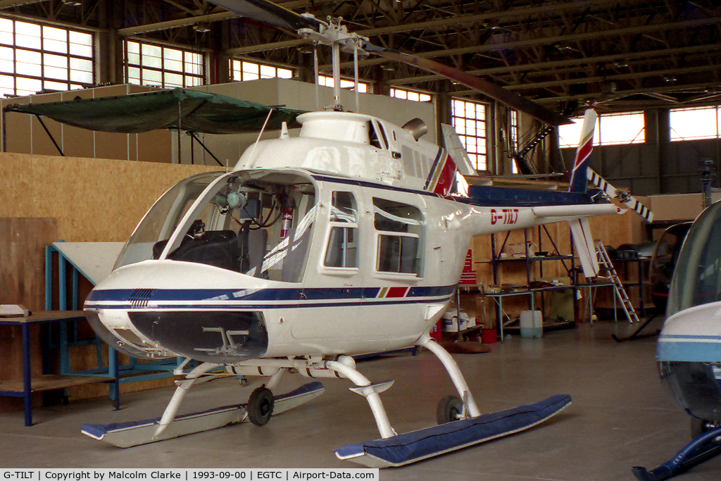 G-TILT, 1982 Bell 206B JetRanger III C/N 3594, Bell 206B. At Cranfield Airfield, Beds, UK.