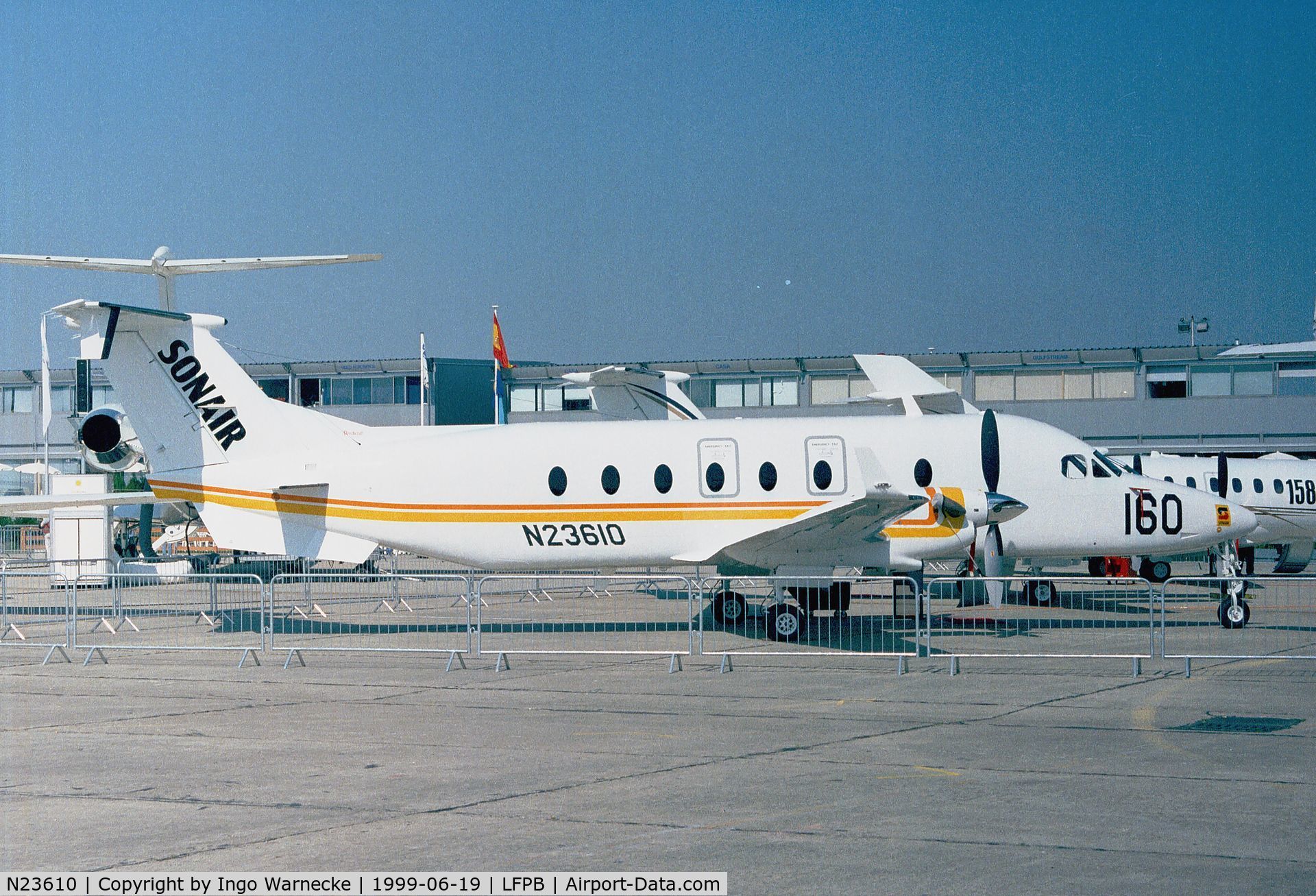 N23610, 1999 Raytheon Aircraft Company 1900D C/N UE-358, Beechcraft 1900D of SONAIR at the Aerosalon 1999, Paris