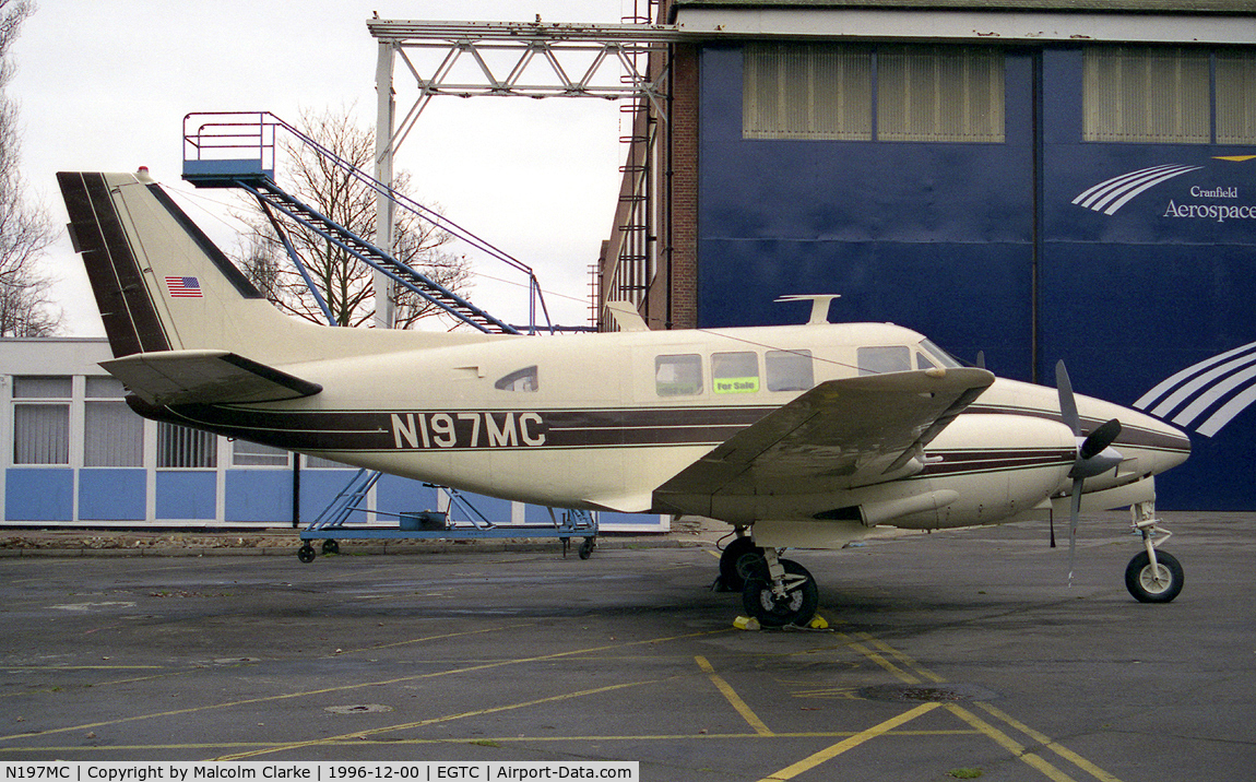 N197MC, 1965 Beech 65-A80 C/N LD228, Beech 65-A80 at Cranfield Airfield, Beds, UK.