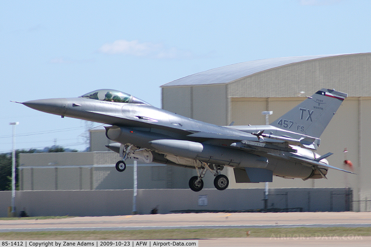 85-1412, 1985 General Dynamics F-16C Fighting Falcon C/N 5C-192, Arriving at the Alliance Airshow 2009