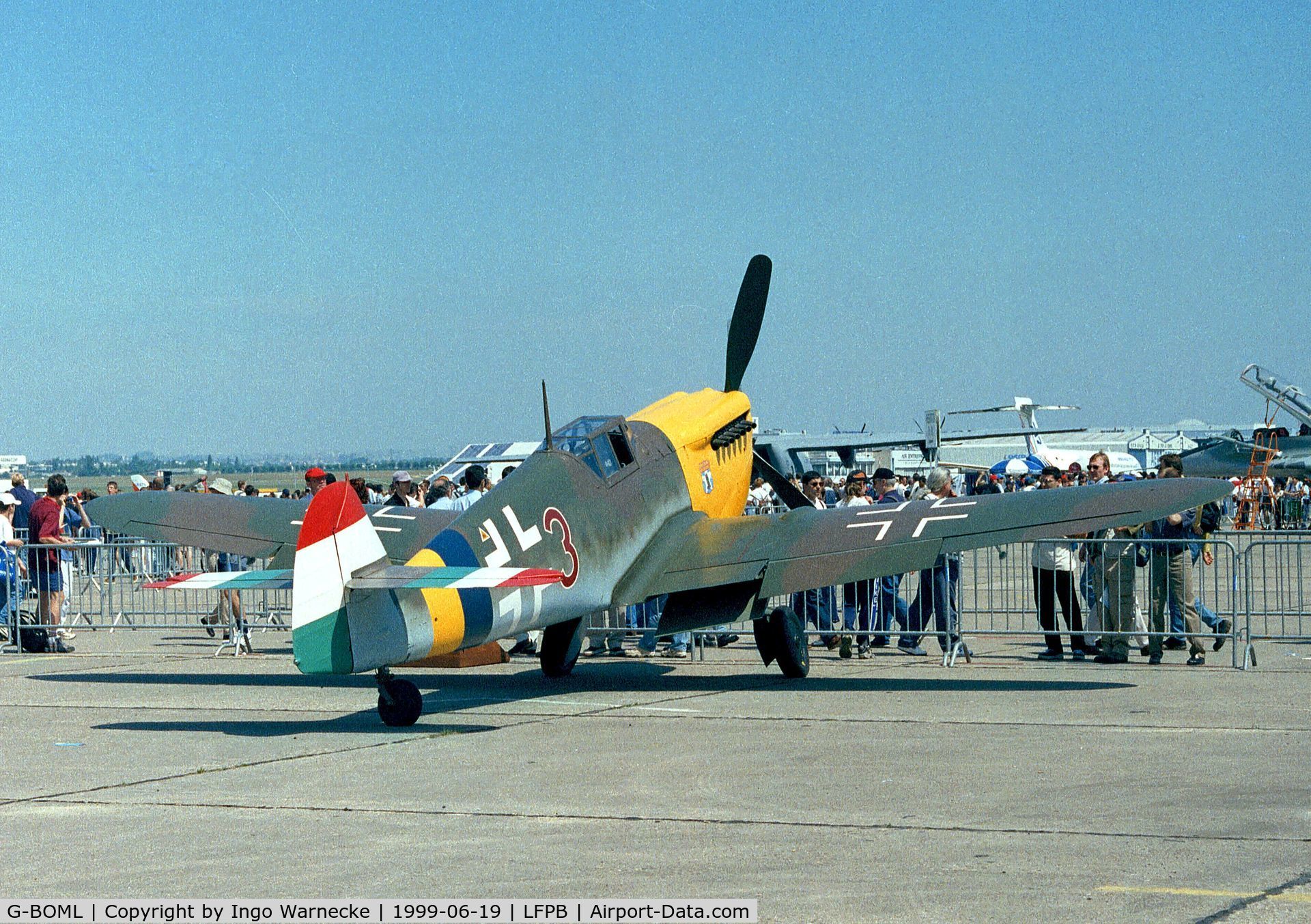 G-BOML, 1947 Hispano HA-1112-M1L Buchon C/N 151, Hispano HA-1112 M1L Buchon at the Aerosalon 1999, Paris