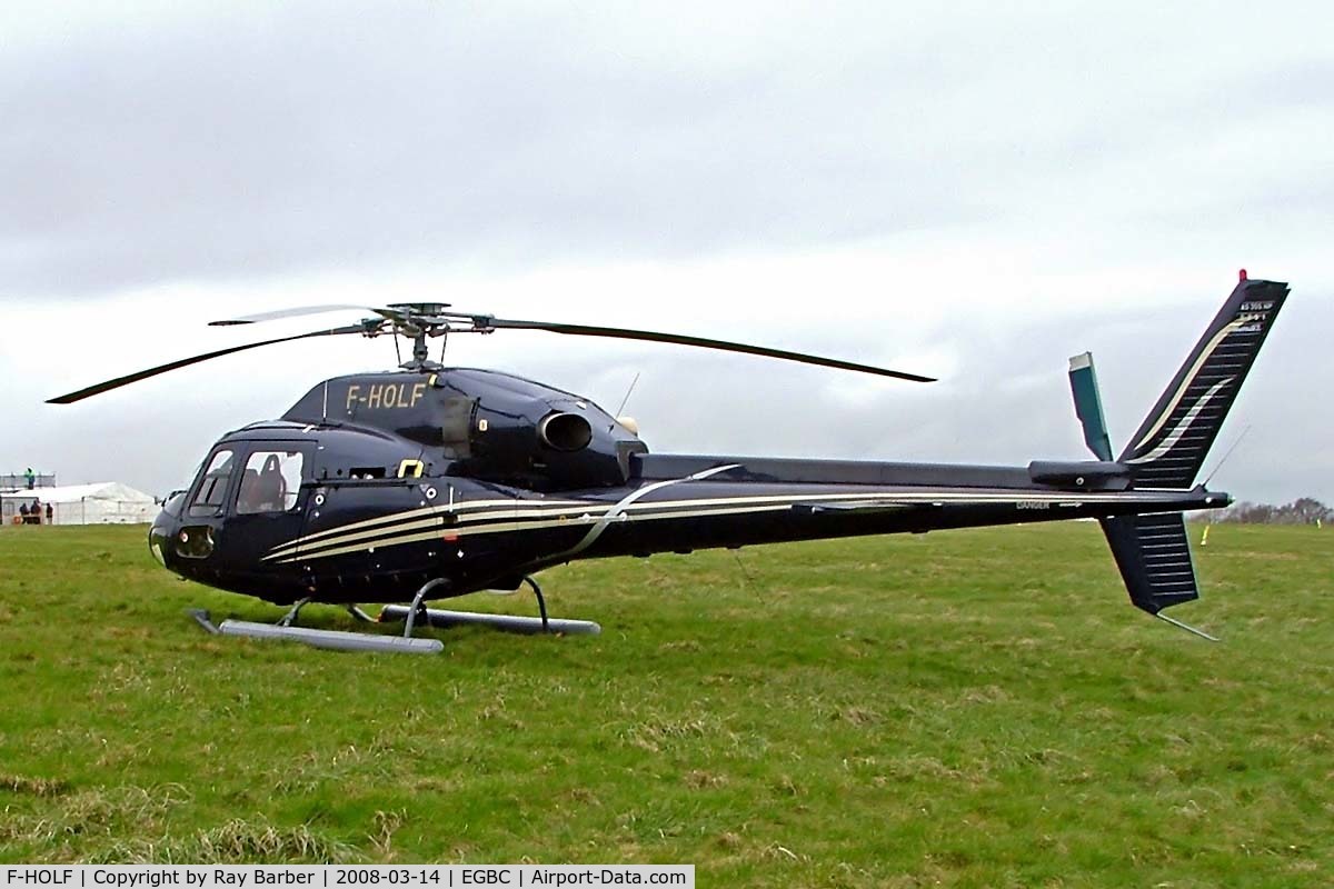 F-HOLF, 2007 Eurocopter AS-355NP Ecureuil 2 C/N 5751, Seen at Cheltenham during Gold Cup week.