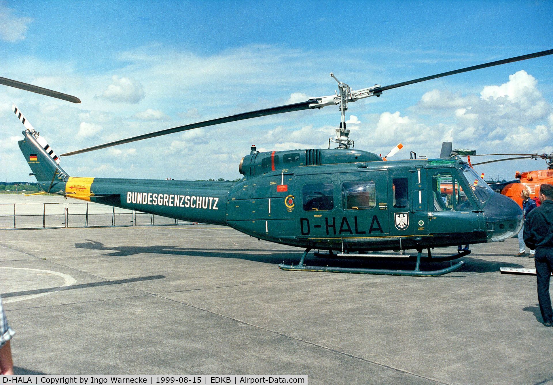 D-HALA, Bell (Dornier) UH-1D Iroquois (205) C/N 8051, Bell (licence built by Dornier) UH-1D of the Bundesgrenzschutz at the Bonn-Hangelar 90-year jubilee-airshow