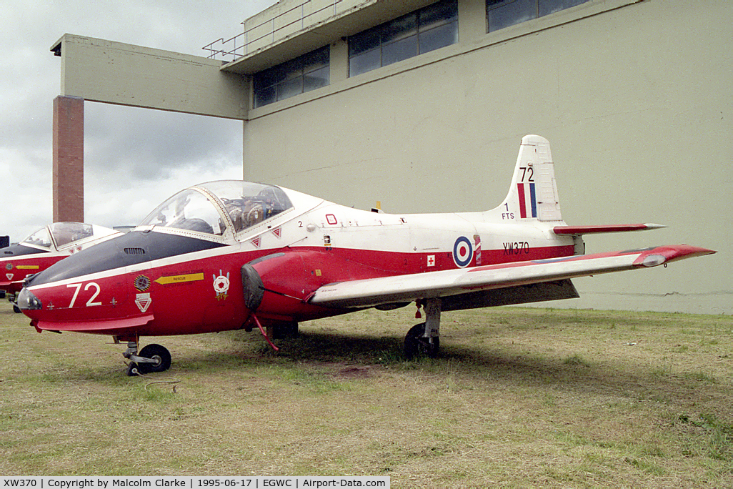 XW370, 1971 BAC 84 Jet Provost T.5A C/N EEP/JP/1020, BAC 84 Jet Provost T5A from RAF No 1 SoTT, Cosford and seen at Cosford 95.