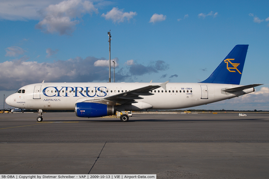 5B-DBA, 1991 Airbus A320-231 C/N 180, Cyprus Airways Airbus 320