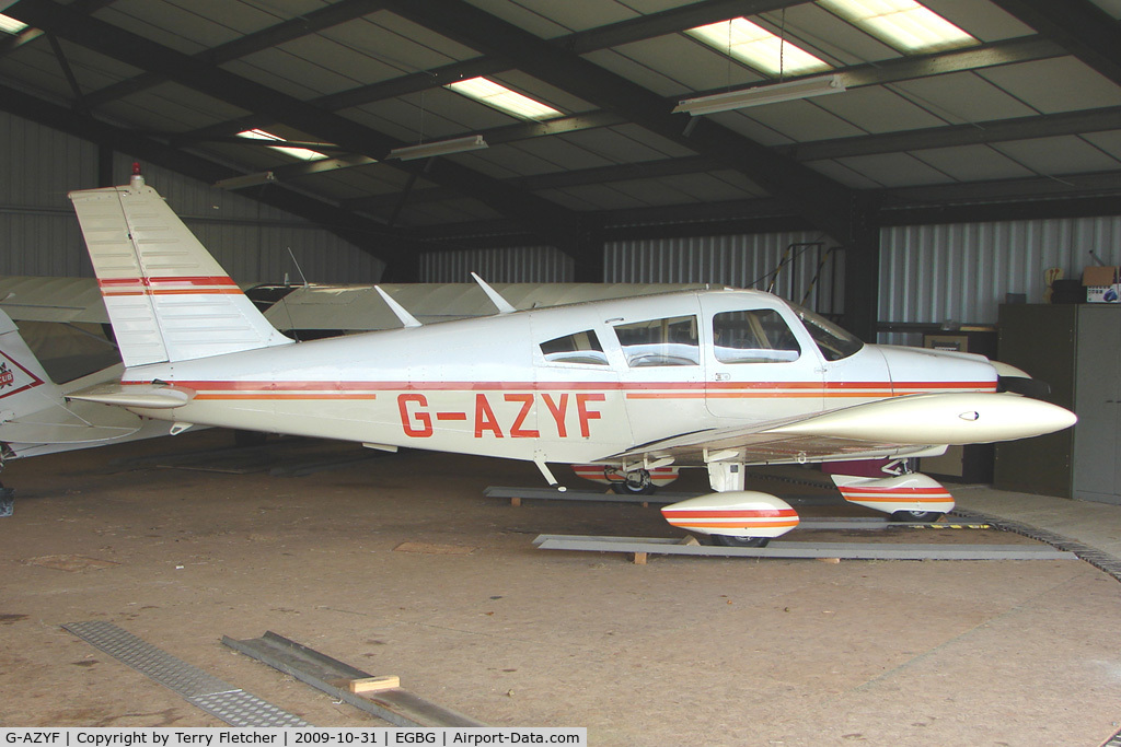 G-AZYF, 1968 Piper PA-28-180 Cherokee C/N 28-5227, Resident Piper PA-28-180  at Leicester on the All Hallows Day Fly-in