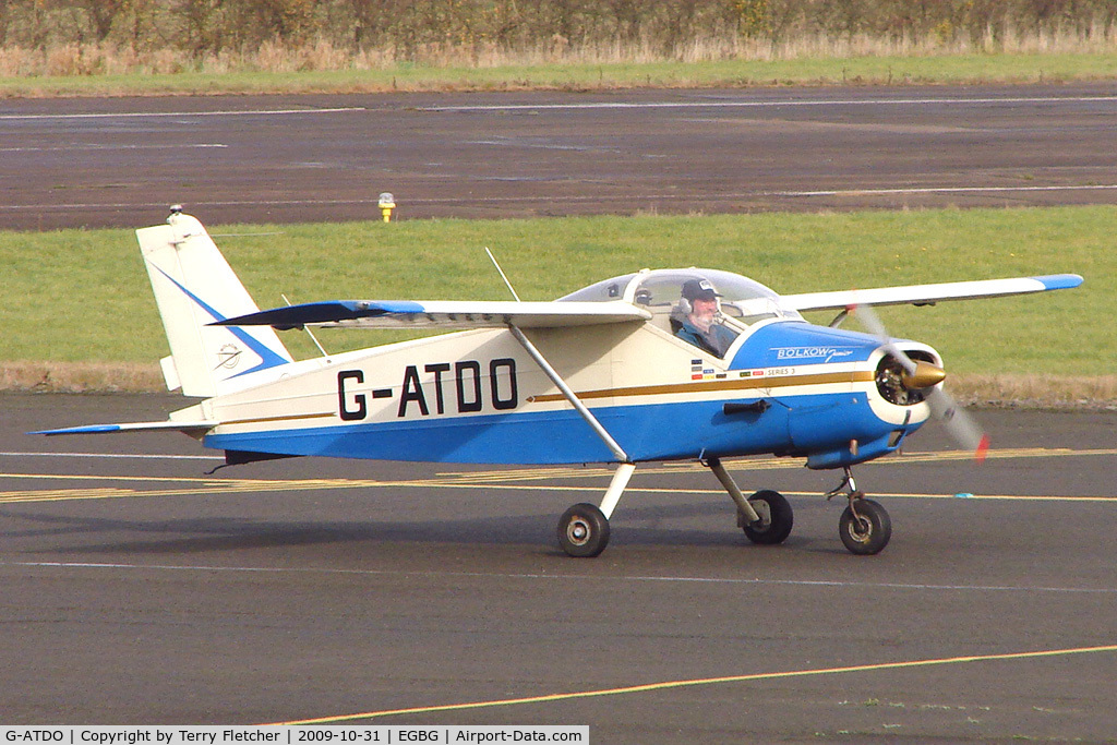 G-ATDO, 1965 Bolkow Bo-208C Junior C/N 576, Bolkow Junior at Leicester on the All Hallows Day Fly-in