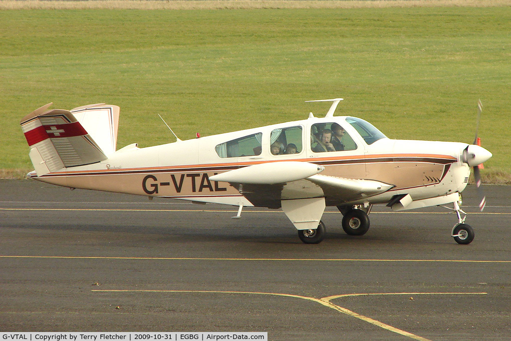 G-VTAL, 1965 Beech V35 Bonanza C/N D-7978, Beech Bonanza at Leicester on the All Hallows Day Fly-in