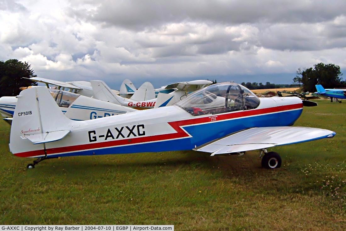 G-AXXC, 1959 Piel CP-301B Emeraude C/N 117, Piel CP-301B Emeraude [117] Kemble~G 10/07/2004. Seen at the PFA Fly in 2004 Kemble UK.