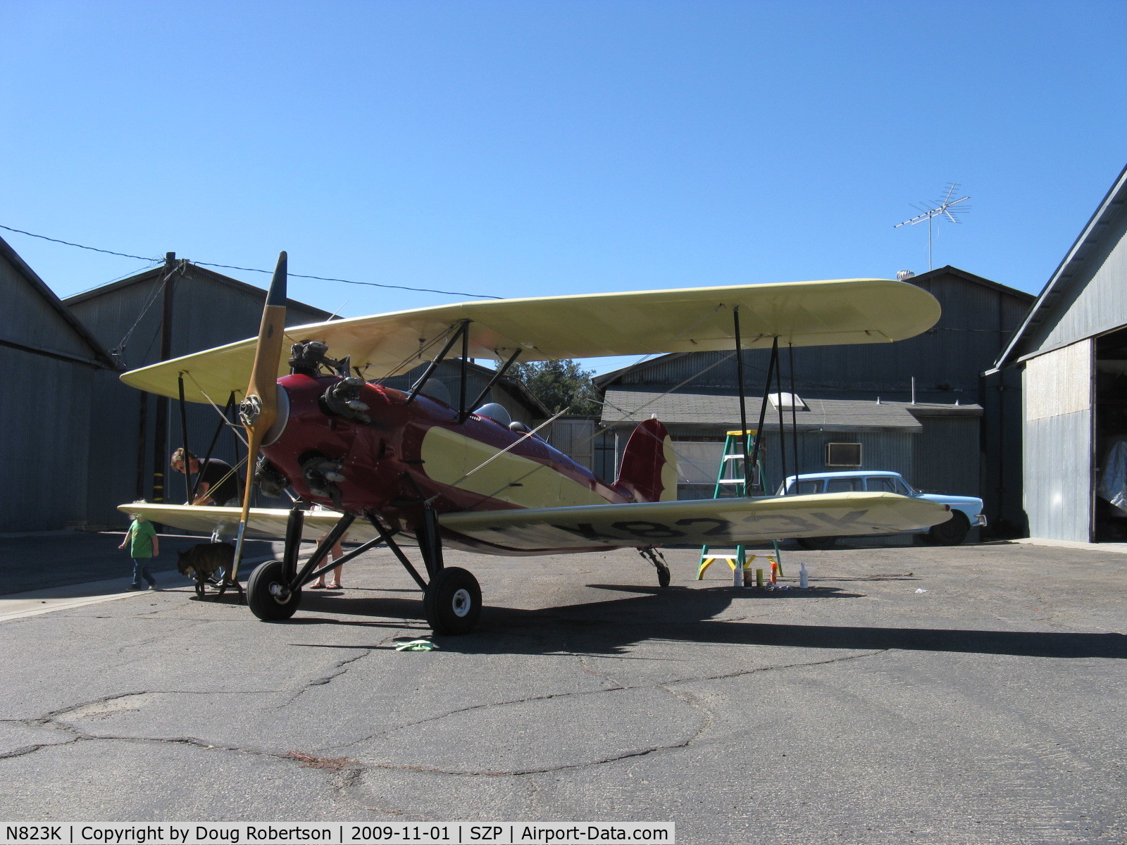 N823K, 1993 Great Lakes 2T-1A Sport Trainer C/N 1020, 1993 Ball GREAT LAKES 2T-1AK as NX823K, Kinner R 56 five cylinder radial, 160 Hp modified for fuel injection