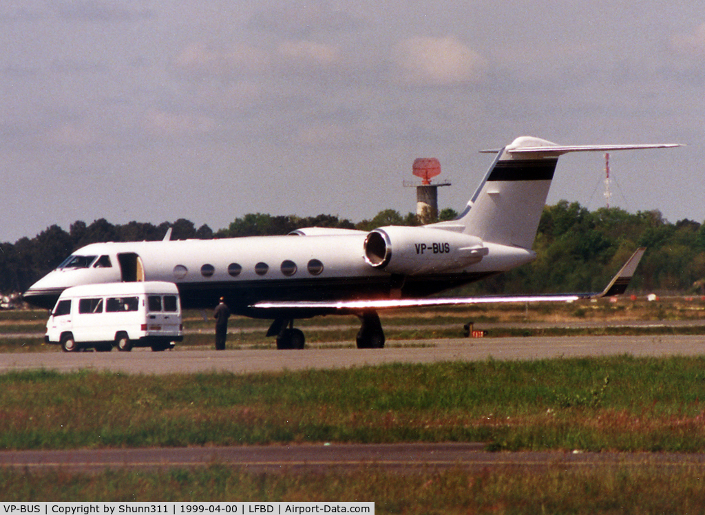 VP-BUS, 1990 Gulfstream Aerospace G-IV C/N 1127, Parked at the General Aviation area...