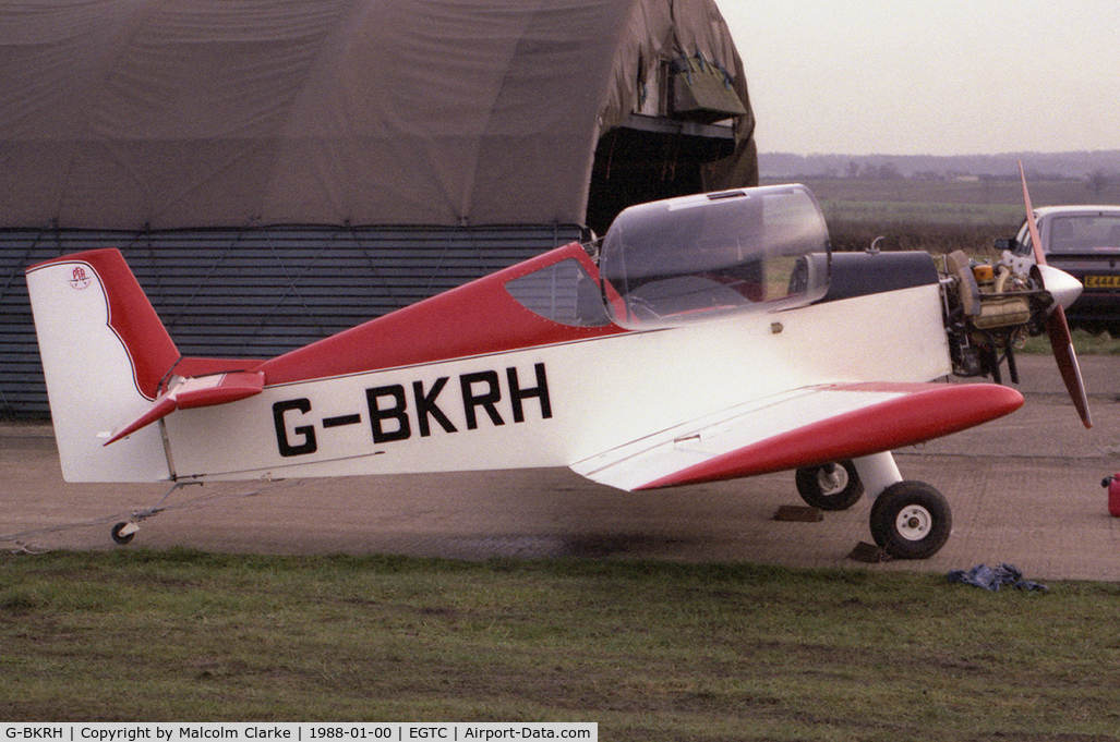 G-BKRH, 1988 Brugger MB-2 Colibri C/N PFA 043-10150, Brugger Colibri MB2 at Cranfield Airport in 1988.