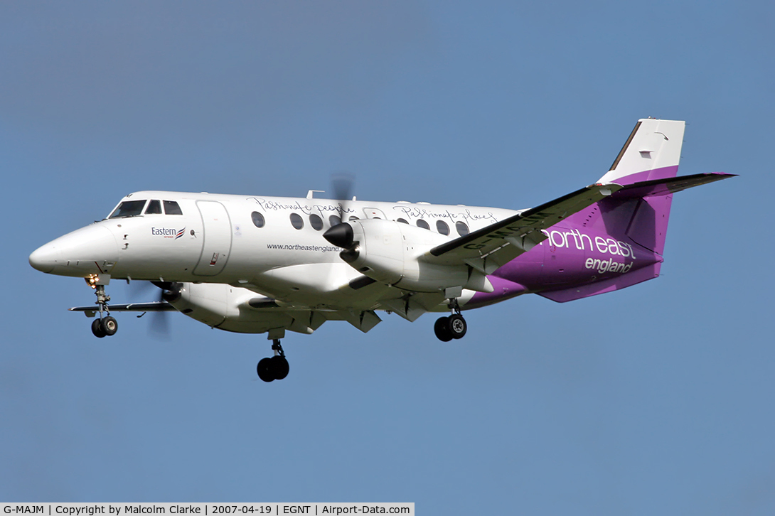 G-MAJM, 1996 British Aerospace Jetstream 41 C/N 41096, British Aerospace Jetstream 4100 on approach to rwy 25 at Newcastle, UK.