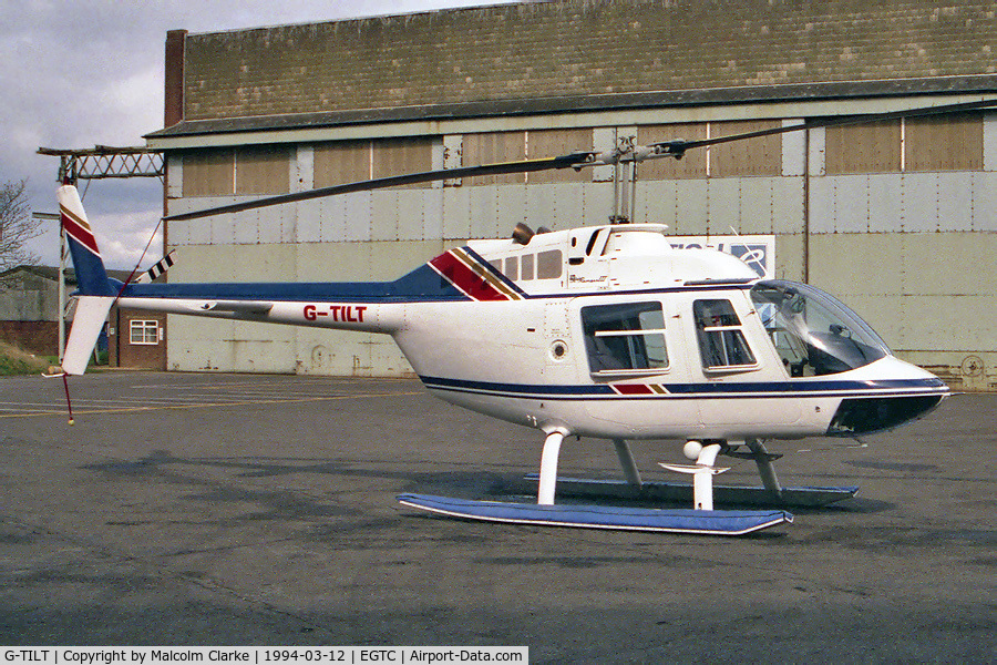 G-TILT, 1982 Bell 206B JetRanger III C/N 3594, Bell 206B-3 JetRanger 2 at Cranfield Airport.
