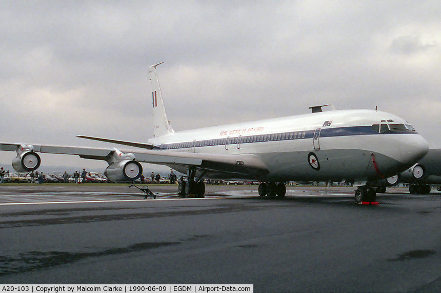 A20-103, 1975 Boeing 707-368C C/N 21103, Boeing 707-368C at Boscombe Down's 50th Anniversary Battle of Britain Air Show in 1990