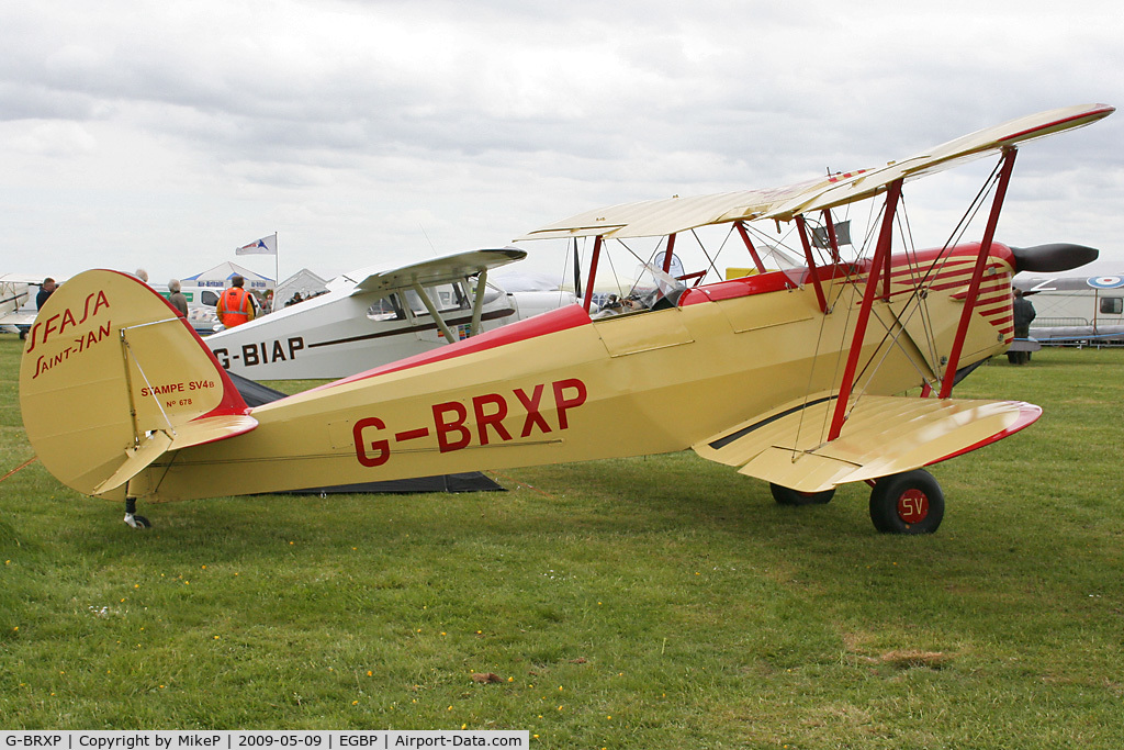 G-BRXP, 1948 Stampe-Vertongen SV-4C C/N 678, Visitor to the 2009 Great Vintage Flying Weekend.
