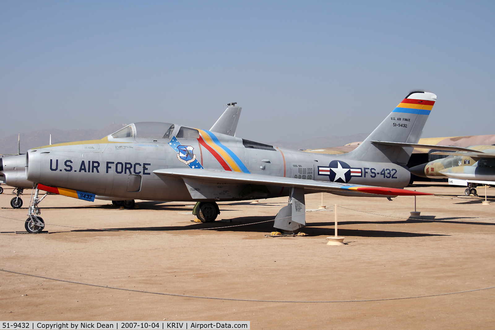 51-9432, 1951 General Motors F-84F Thunderstreak C/N Not found 51-9432, KRIV