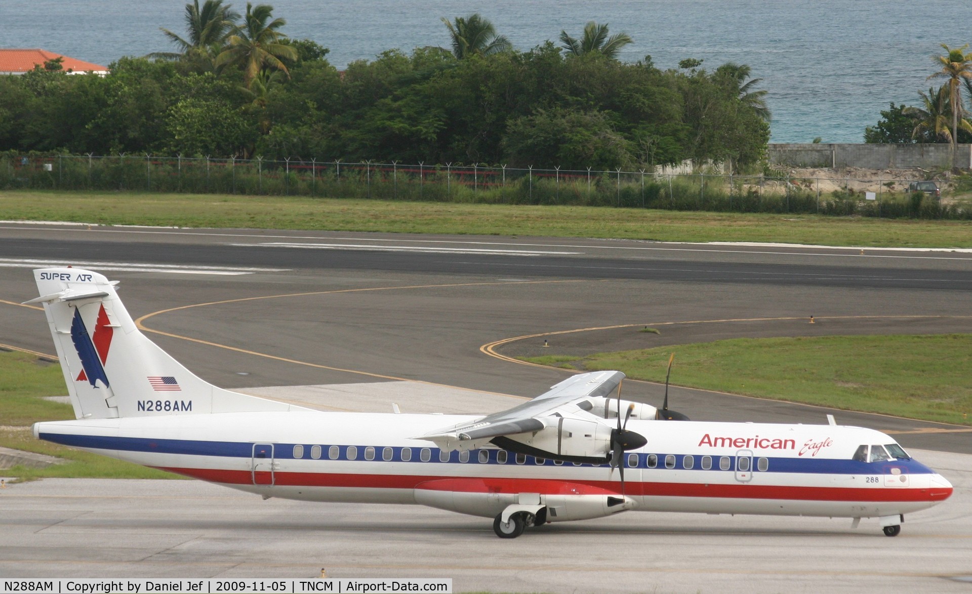 N288AM, 1992 ATR 72-212 C/N 288, Taxing to A for take off bac to san juan