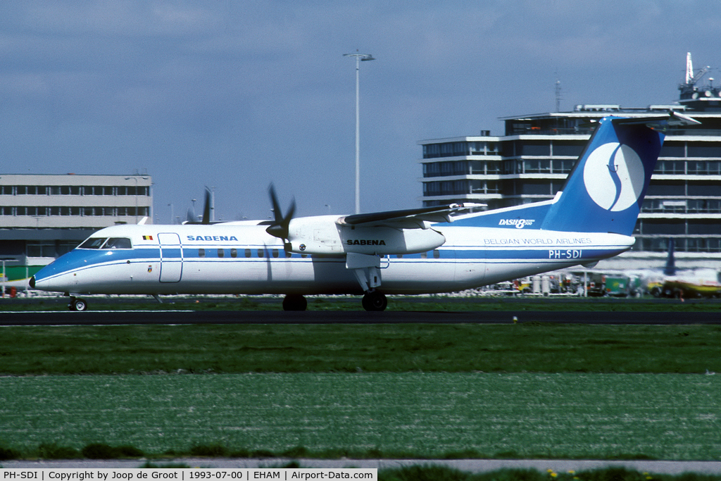 PH-SDI, 1990 De Havilland Canada DHC-8-311 Dash 8 C/N 216, visit to Amsterdam-Schiphol