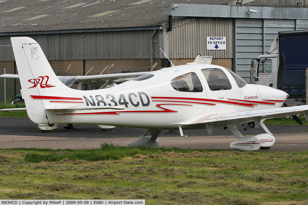 N834CD, 2002 Cirrus SR22 C/N 0168, Outside the RGV Aviation hangars at Staverton.